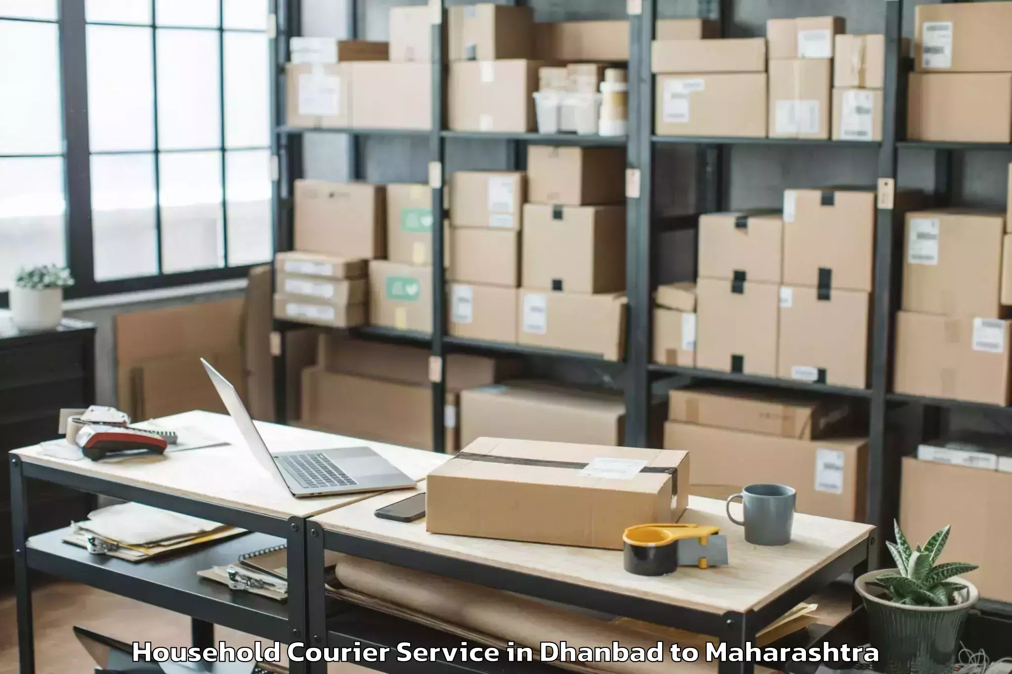 Book Dhanbad to Ashti Household Courier Online